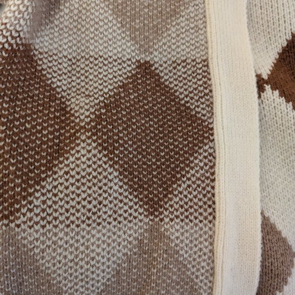 Sadie & Sage T-Rust Rowan Argyle Cardigan size L - Picture 5 of 8